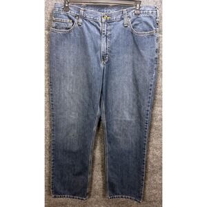 Carhartt Relaxed Jeans Mens 38x32 101483-968 Holter Straight Workwear Denim
